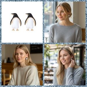 Penguin Shaped Earrings